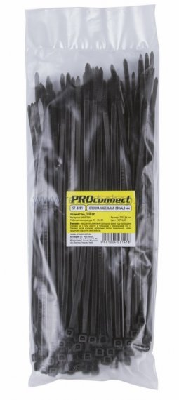 Фотография товара 'Rexant Хомут nylon 200 х 4,0 мм 57-0201'
