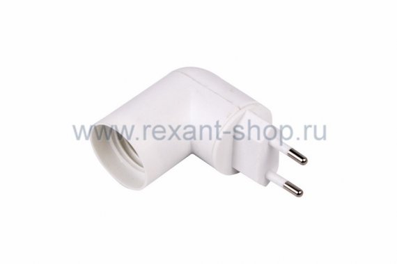 Фотография товара 'Rexant Переходник цокольный AC 220V-E27 с выключателем 11-8881'