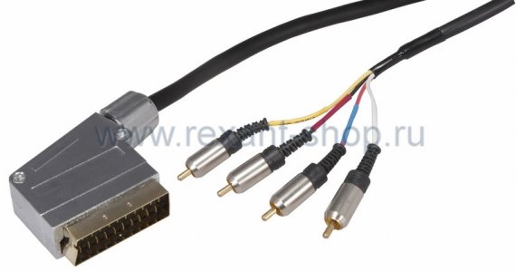 Фотография товара 'Rexant Шнур SCART Plug - 4RCA Plug 1.5М 17-1422'