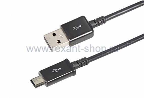 Фотография товара 'Rexant USB кабель mini USB длиный штекер 18-4402'