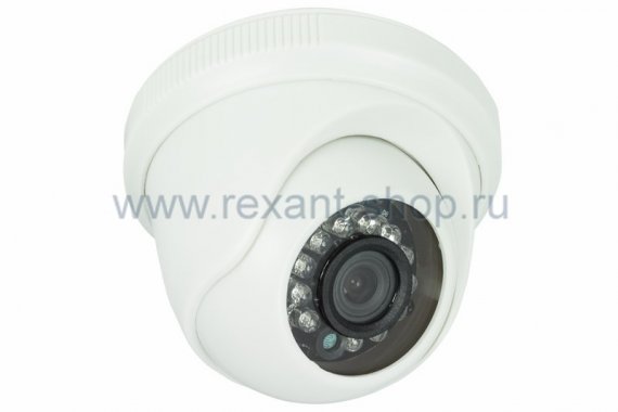Фотография товара 'Rexant Купольная AHD 1Мп (720p) видеокамера, с ИК подсветкой 45-0131'