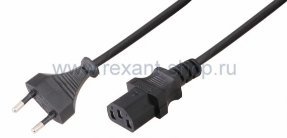 Фотография товара 'Rexant Сетевой шнур плоская вилка 0.75 м2 1.8М 11-1141'