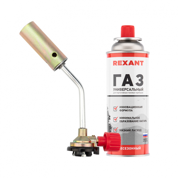 Фотография товара 'Rexant 12-0017-14 Набор горелка газовая GT-17 + газовые баллоны'