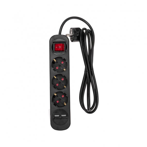 Фотография товара 'Rexant 13-4021Удлинитель STANDARD 3 гнезда, 1,5м, 3х1,0мм?, с/з'