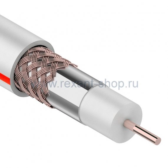 Фотография товара 'Rexant Кабель для спутникового телевидения SAT 50M+CU/Al/CU, 75 Ом 01-2401-6'