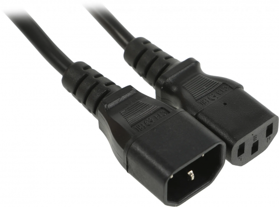 Фотография товара 'Rexant 04-2731 Шнур сетевой СЕЕ 7/7 (Schuko) – IEC 320 C13 3x0,75мм'