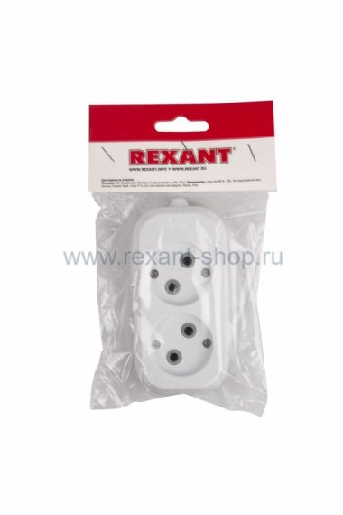Фотография товара 'Rexant Колодка 2 гнезда без заземления 11-8701'