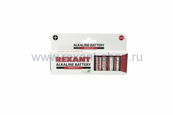 Фотография товара 'Rexant Алкалиновая батарейка AA/LR6 30-1026'