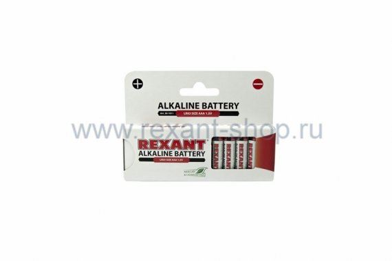 Фотография товара 'Rexant Алкалиновая батарейка AAA/LR03 30-1011'