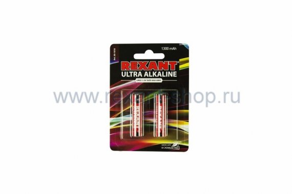 Фотография товара 'Rexant Ультра алкалиновая батарейка AAA/LR03 30-1010'
