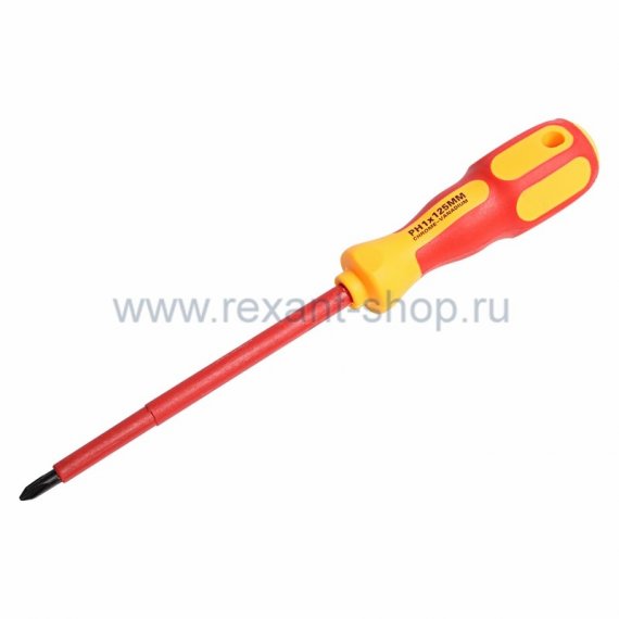Фотография товара 'Rexant Отвертка " Электрика " PH1 X 125 мм 12-4717'