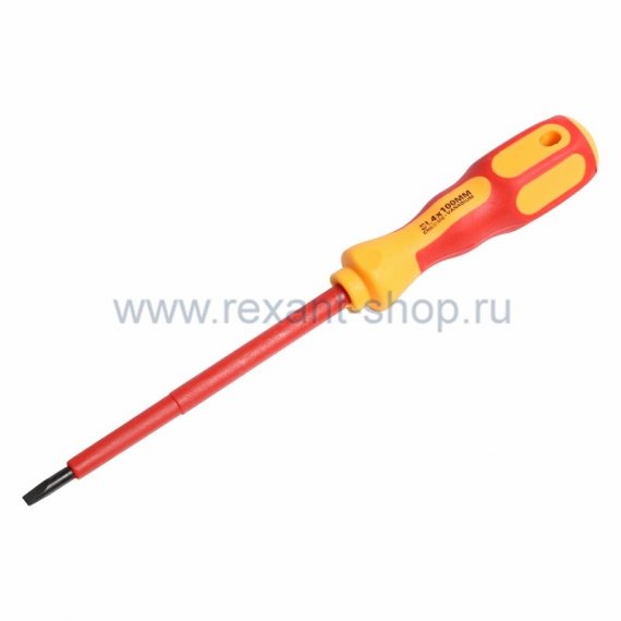 Фотография товара 'Rexant Отвертка " Электрика " SL 4 X 100 мм 12-4712'