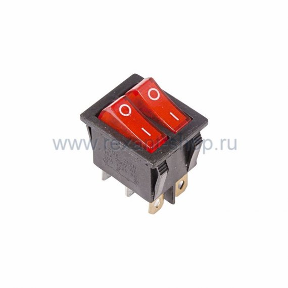 Фотография товара 'Rexant Выключатель клавишный 250V 15А (6с) 36-2410'