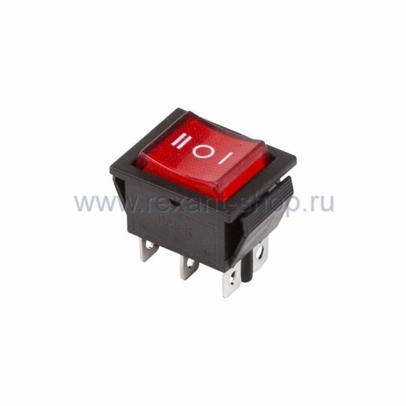 Фотография товара 'Rexant Выключатель клавишный 250V 15А (6с) 36-2390'