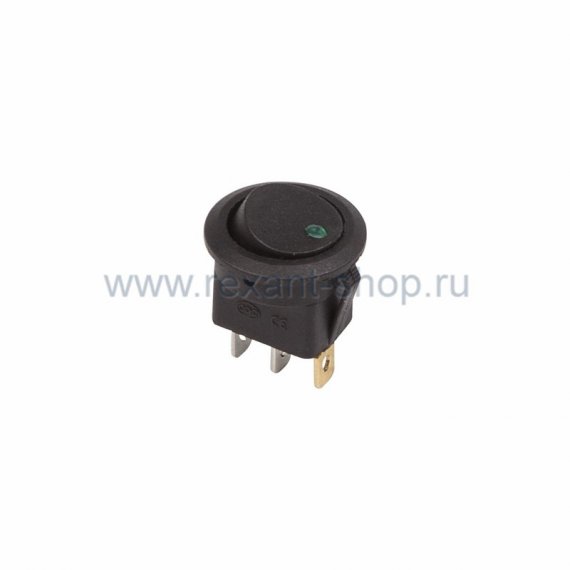 Фотография товара 'Rexant Выключатель клавишный круглый 12V 16А (3с) 36-2583'