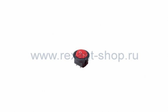 Фотография товара 'Rexant Выключатель клавишный круглый 250V 6А (2с) 36-2560'