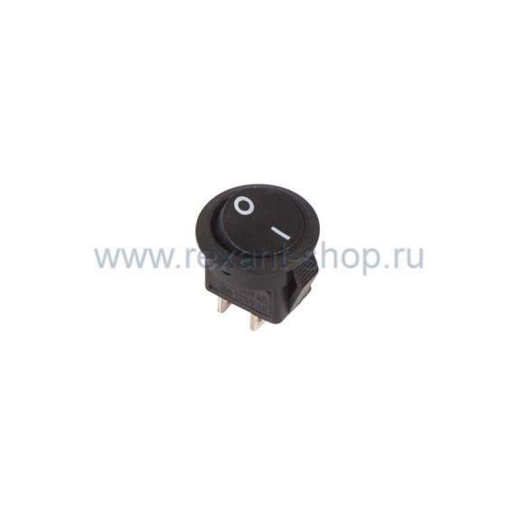 Фотография товара 'Rexant Выключатель клавишный круглый 250V 6А (2с) 36-2510'