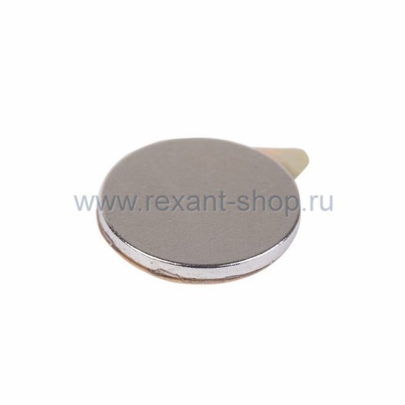 Фотография товара 'Rexant Неодимовый магнит диск 10х1мм с клеем сцепление 72-3111-1'