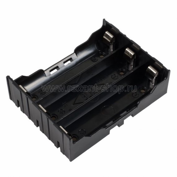 Фотография товара 'Rexant Батарейный отсек 3 х 18650 Li-ion (на плату) 16-0803-9'