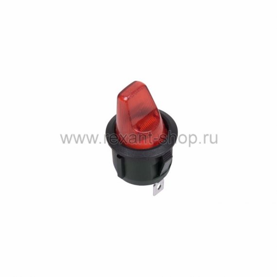Фотография товара 'Rexant Выключатель клавишный круглый 250V 6А (3с) 36-2600'