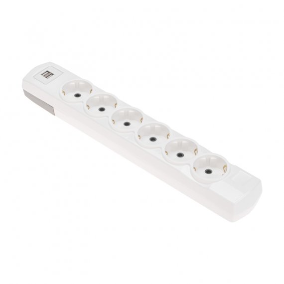 Фотография товара 'Rexant 13-4407 Колодка PREMIUM 6 гнезд, с/з, 2 USB'