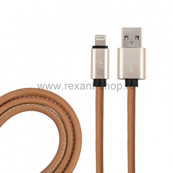 Фотография товара 'Rexant USB кабель для iPhone 5/6/7/8/X моделей, 1 метр, 18-4232-1'
