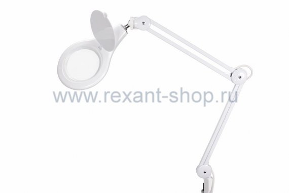 Фотография товара 'Rexant Лупа на струбцине круглая настольная 5Х с подсветкой 108 LED 31-0503'
