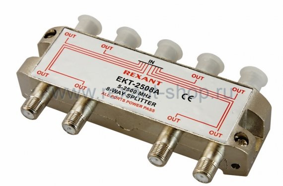 Фотография товара 'Rexant ДЕЛИТЕЛЬ ТВ краб 5-2500 МГц 05-6205'
