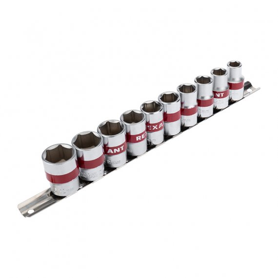 Фотография товара 'Rexant Набор торцевых головок 1/2, шестигранные, CrV, 12-8306'