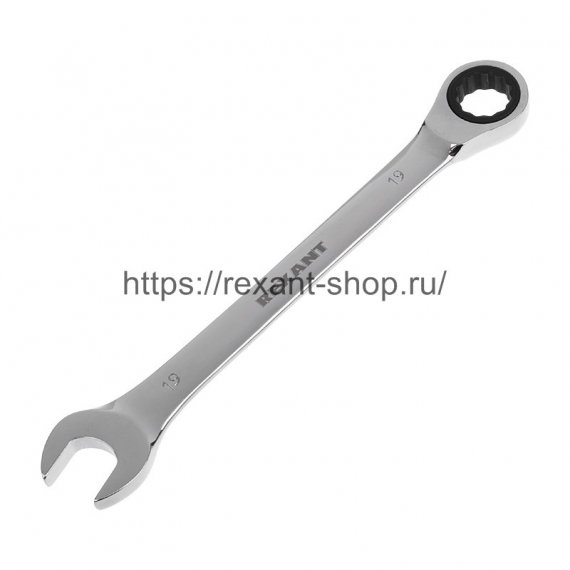 Фотография товара 'Rexant Ключ комбинированный трещоточный REXANT 19 мм, CrV, 12-5813-1'