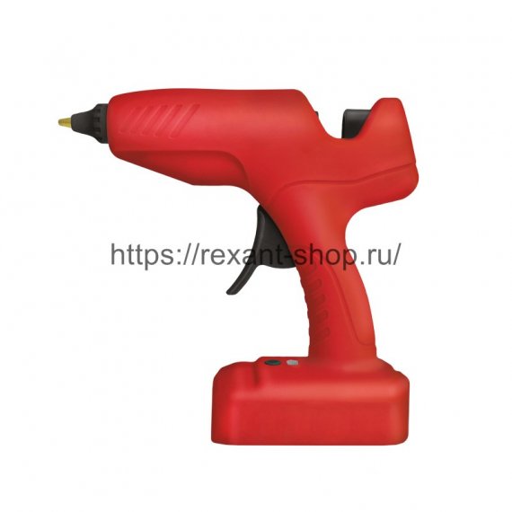 Фотография товара 'Rexant Пистолет клеевой, 60 Вт, ?11 мм, «ЭКСПЕРТ», аккумуляторный, коробка, 12-1553'