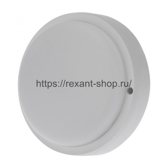 Фотография товара 'Rexant Светильник светодиодный пылевлагозащищенный ЖКХ-01 круг 12 Вт 1000 Лм IP65 155 мм 6500 K с микроволновым датчиком движения, 607-207'