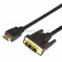 Фотография товара 'Rexant Шнур HDMI - DVI-D gold, 5М, с фильтрами 17-6306'