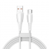 Фотография товара 'Rexant 18-7067 Кабель USB-A – Type-C, 5А, 100Вт, 1м, в белой нейлоновой оплетке'