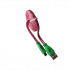 Фотография товара 'Rexant 18-4256 USB кабель светящиеся разъемы microUSB шнур шелк плоский1М'